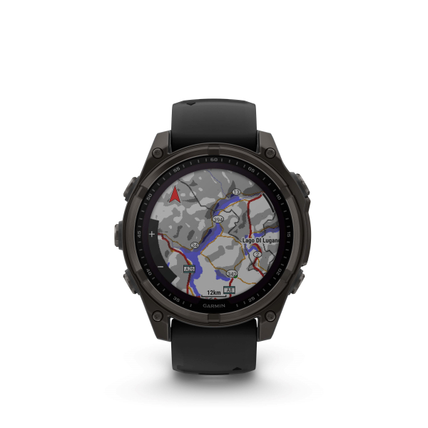 GARMIN Fenix 8 Solar Sapphire, Graphit/Titanium Titan, 47mm (010-02906-11)